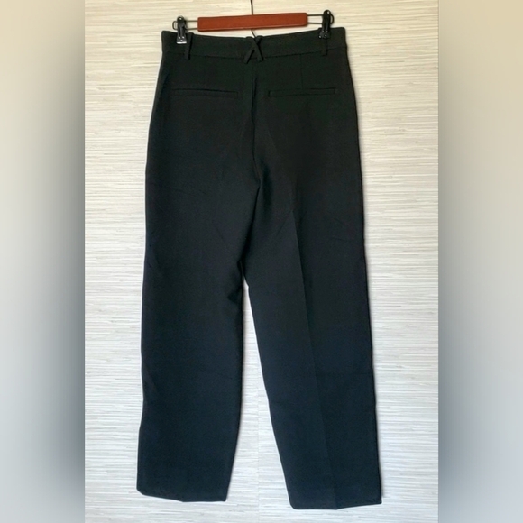 Banana Republic Double Weave Pleated Relaxed Straight Pants Black Size 2 $120 - Picture 11 of 13